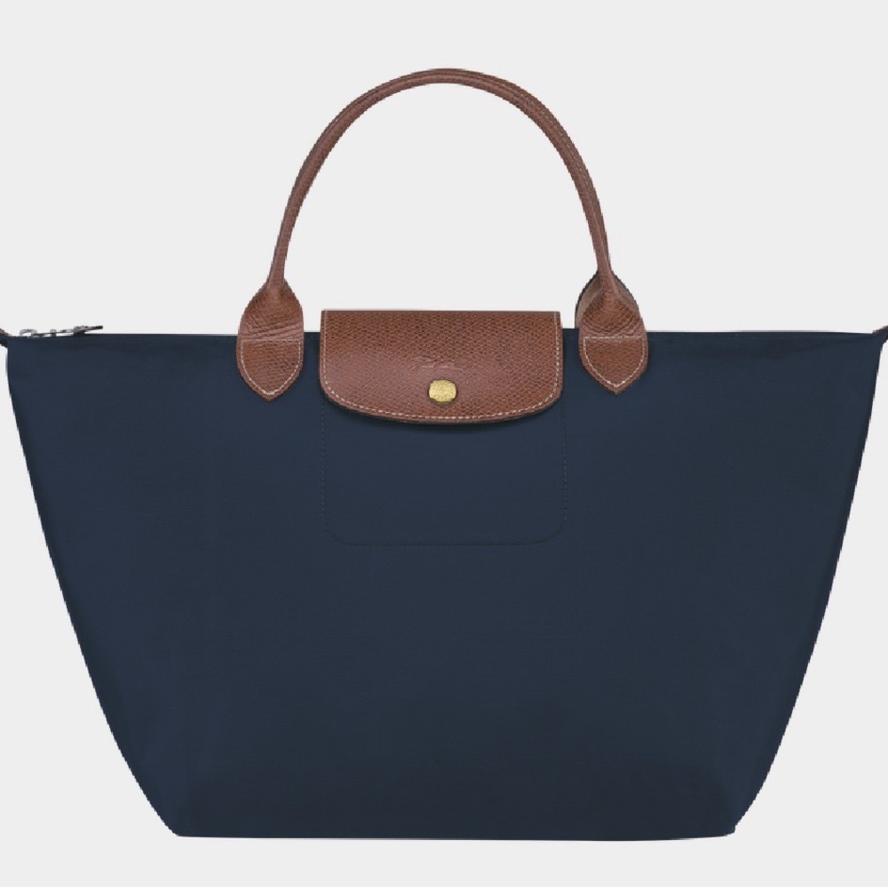Longchamp - Medium Navy Blue Foldable Tote Bag💙